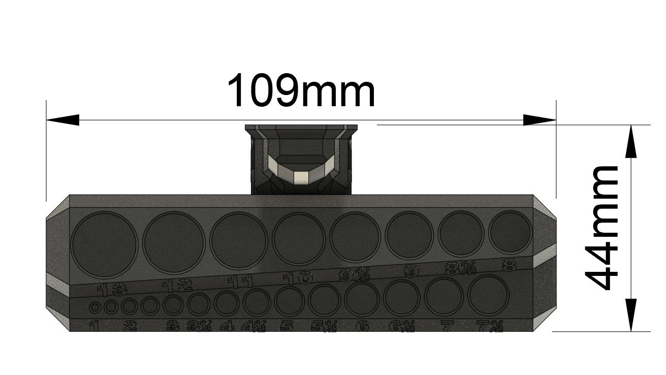 Holder til bor – 1 til 13 mm (6 mm værktøjstavle)