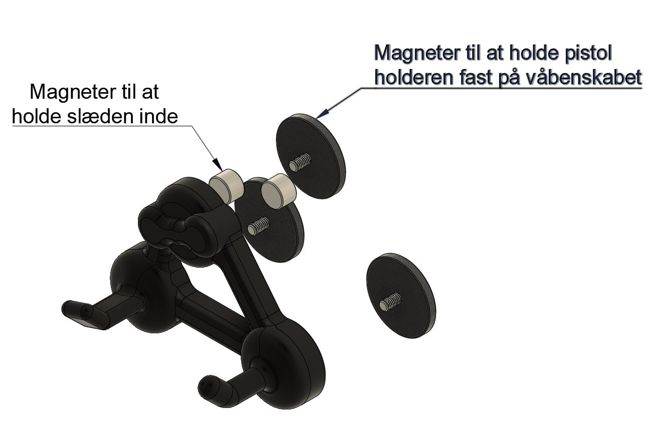 Magnet holder til pistol