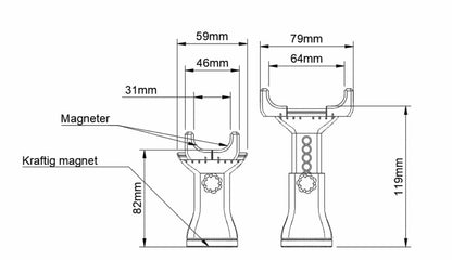 Justerbar holder til SS