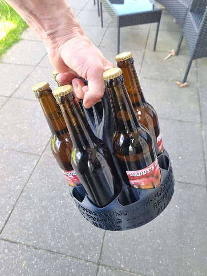 Holder til 6 stk 0.5 liters glas flasker