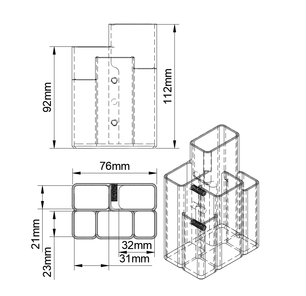 Magnetisk holder til kuglepenne og småting