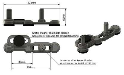 Justerbar - Magnet holder til pistol