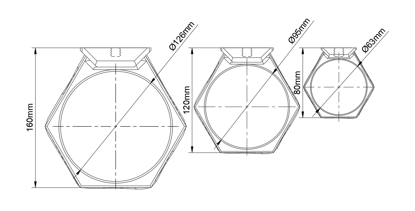 Holder til potteplanter - sæt af 3 stk