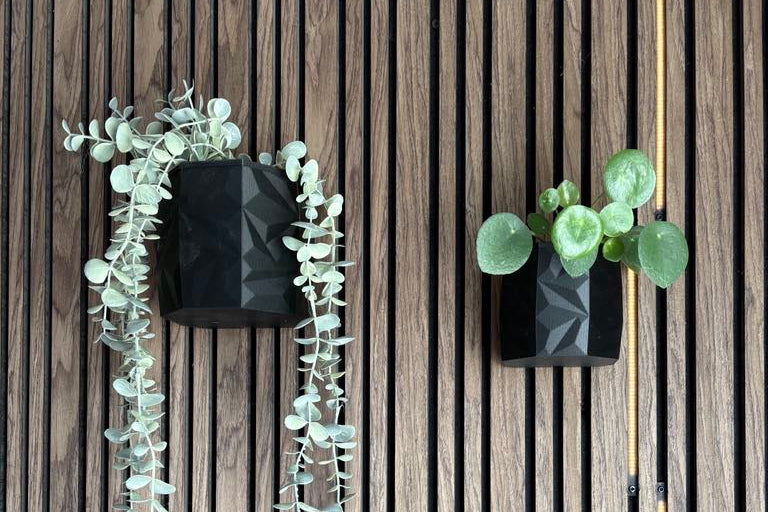 Mønstret krukkesæt - sæt af 3 stk