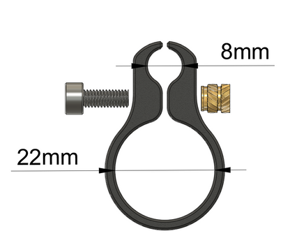 Kabelstyring til knallert - Ø22mm styr