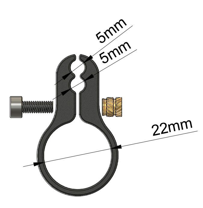 Kabelstyring til knallert - Ø22mm styr