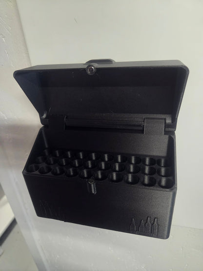 2.sort Holder til 30 stk patroner - lukket model